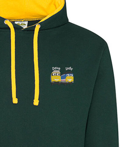 Forest Green and Gold hoodie Dave n Indy v4