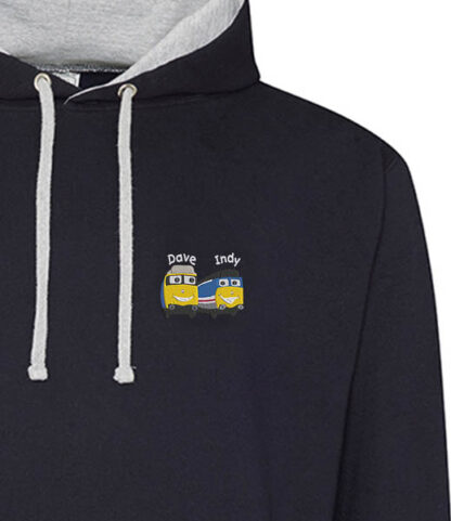 Navy and heather hoodie Dave n Indy v4