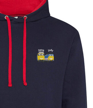 Navy and Red hoodie Dave n Indy v4