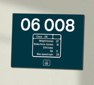 06008 Number DP + DE BR Blue Data Panel Sign