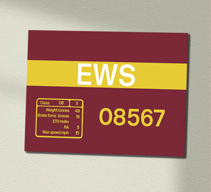 08567 EWS Clear Data Panel Sign