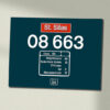 08663 BR Blue with name Data Panel Sign 08663 BR Blue with name Data Panel Sign