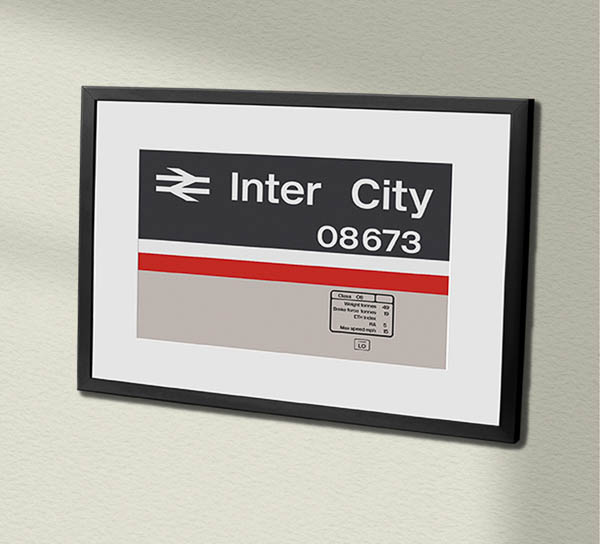 08673 Number DP + LO Intercity Framed Data Panel 08673 Number DP + LO Intercity Framed Data Panel