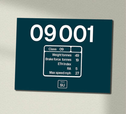 09001 Number DP + SU BR Blue Data Panel Sign