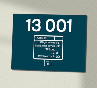 13001 Number DP + TI BR Blue Data Panel Sign