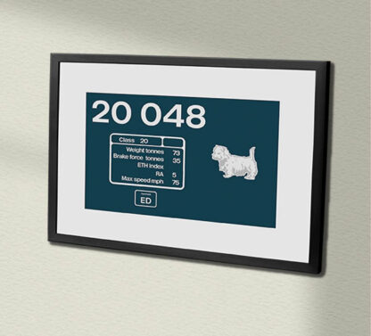 20048 BR Blue Clear Framed Data Panel