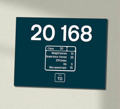 20168 Number DP BR Blue Data Panel Sign