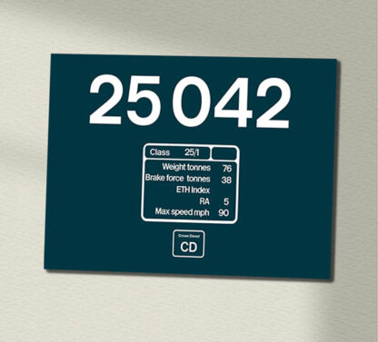 25042 Number DP + CD BR Blue Data Panel Sign