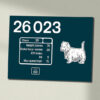 26023 BR Blue Scotty dog Data Panel Sign 26023 BR Blue Scotty dog Data Panel Sign