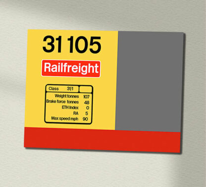 31105 RS Railfreight Data Panel Sign