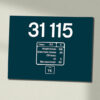 31115 BR Blue Data Panel Sign 31115 BR Blue Data Panel Sign