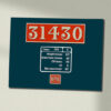 31430 BR Blue Metal Number Data Panel Sign 31430 BR Blue Metal Number Data Panel Sign