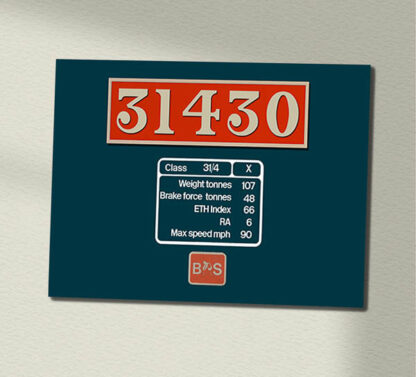 31430 BR Blue Metal Number Data Panel Sign