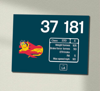 37181BR Blue Cornish Lizard Clear Data Panel Sign