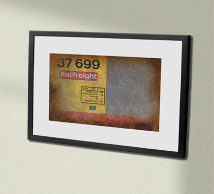 37699 RS Railfreight flamecut Framed Data Panel