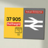 37905 Railfreight Grey with name Data Panel Sign