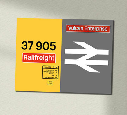 37905 Railfreight Grey with name Data Panel Sign