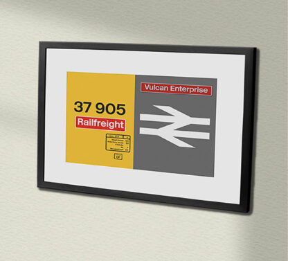 37905 Railfreight Grey with name Framed Data Panel