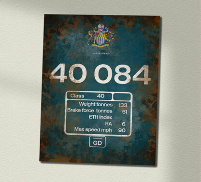 40084 Gateshead Crest flamecut 290 x 200 Wall Sign