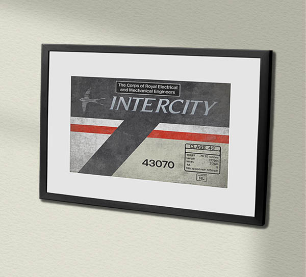 43070 Intercity Swift weathered Framed Data Panel 43070 Intercity Swift weathered Framed Data Panel