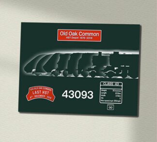 43093 Ltd Edition with headboard Data Panel Sign