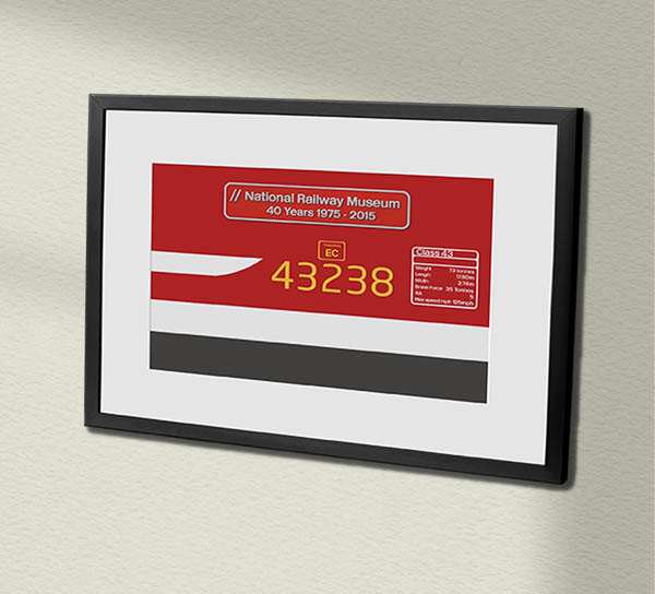 43238 LNER Clear with name Framed Data Panel 43238 LNER Clear with name Framed Data Panel