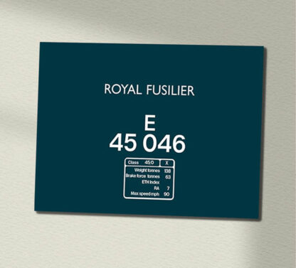 45046 BR Blue data plate Data Panel Sign