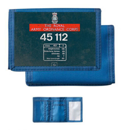 45112 With name weathered Blue Nylon Wallet