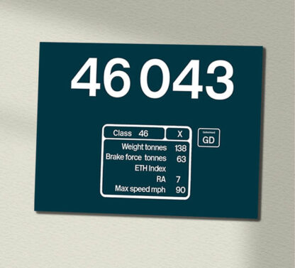 46043 Number DP + GD BR Blue Data Panel Sign