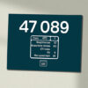 47089 BR Blue Clean Data Panel Sign 47089 BR Blue Clean Data Panel Sign