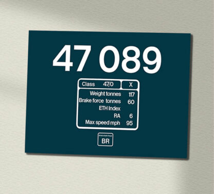 47089 BR Blue Clean Data Panel Sign