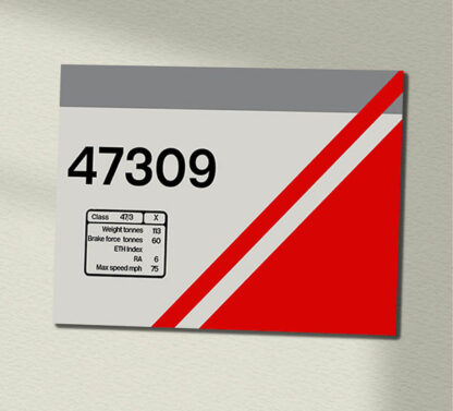 47309 Freightliner Grey Data Panel Sign