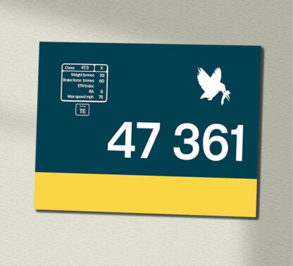 47361 Large Logo Thornaby Special - needs 47-3 data plate details Data Panel Sign