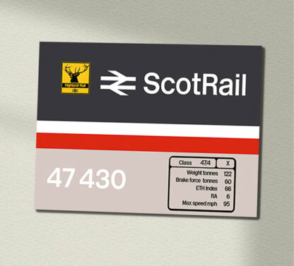 47430 Intercity scotrail Clear Data Panel Sign