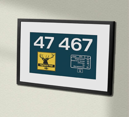 47467 Highland Stag Large Logo Clear Framed Data Panel