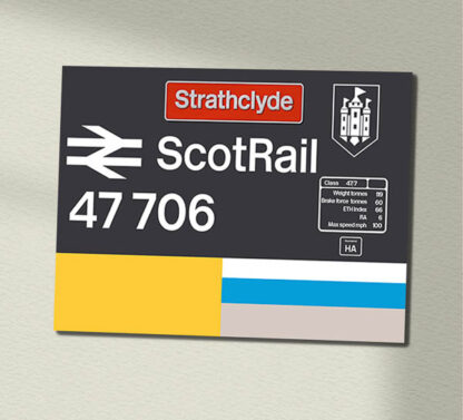 47706 scotrail with name Clear v2 Data Panel Sign