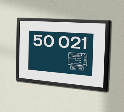 50021 Large Logo Clear Framed Data Panel