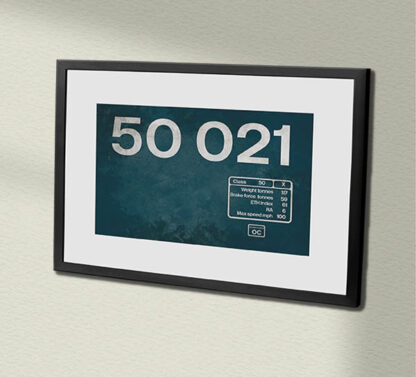 50021 Large Logo Weathered Framed Data Panel