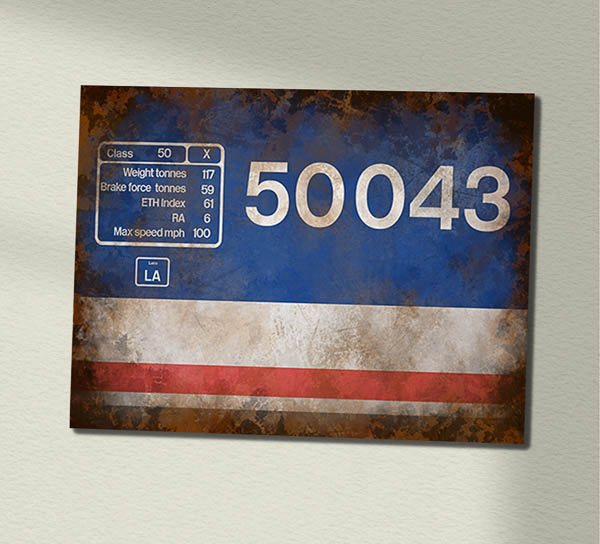 50043 NSE Original Flame Cut Data Panel Sign