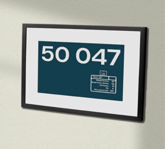 50047 Large Logo Clear Framed Data Panel