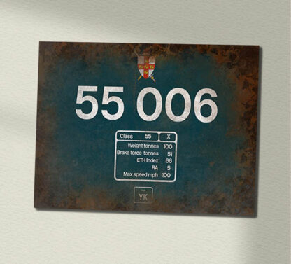 55006 BR Blue data plate flame cut Data Panel Sign