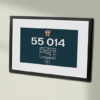 55014 BR Blue data plate Framed Data Panel 55014 BR Blue data plate Framed Data Panel