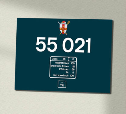 55021 BR Blue data plate Data Panel Sign