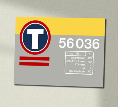 56036 Transrail Dutch Clear Data Panel Sign