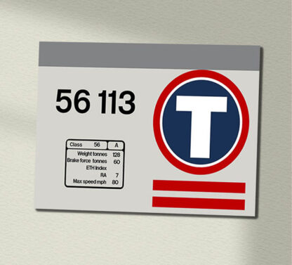 56113 Transrail Grey Data Panel Sign