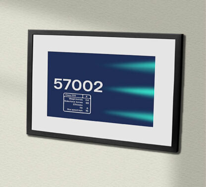 57002 DRS New Clear Framed Data Panel