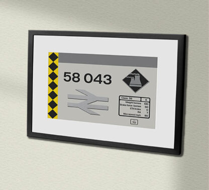 58043 RF Coal Framed Data Panel