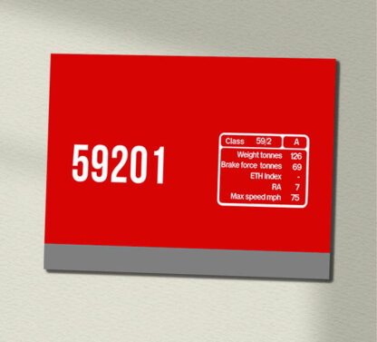 59201 DB Schenker Red Clear Data Panel Sign