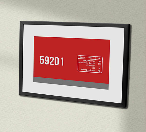 59201 DB Schenker Red Clear Framed Data Panel 59201 DB Schenker Red Clear Framed Data Panel