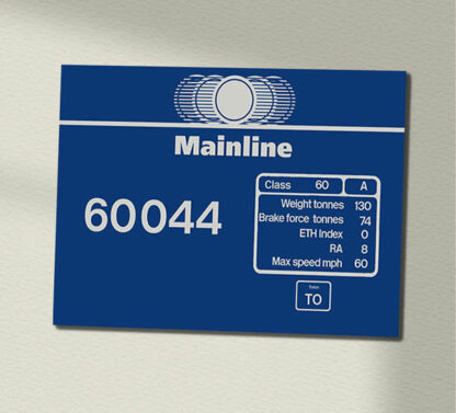 60044 Mainline Clear Data Panel Sign